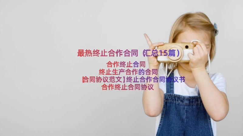 最热终止合作合同（汇总15篇）