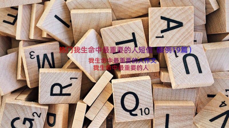 热门我生命中最重要的人短信（案例19篇）