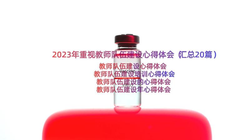 2023年重视教师队伍建设心得体会（汇总20篇）