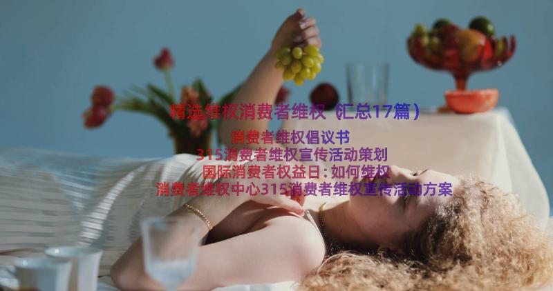 精选维权消费者维权（汇总17篇）