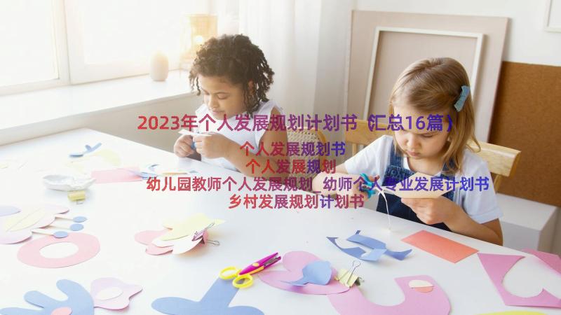 2023年个人发展规划计划书（汇总16篇）