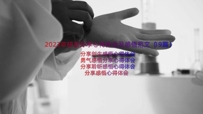 2023年研发分享心得体会及感悟范文（19篇）