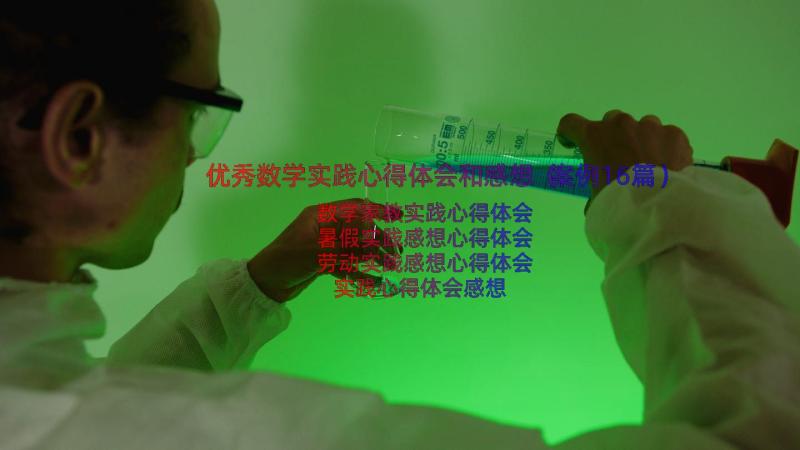 优秀数学实践心得体会和感想（案例16篇）