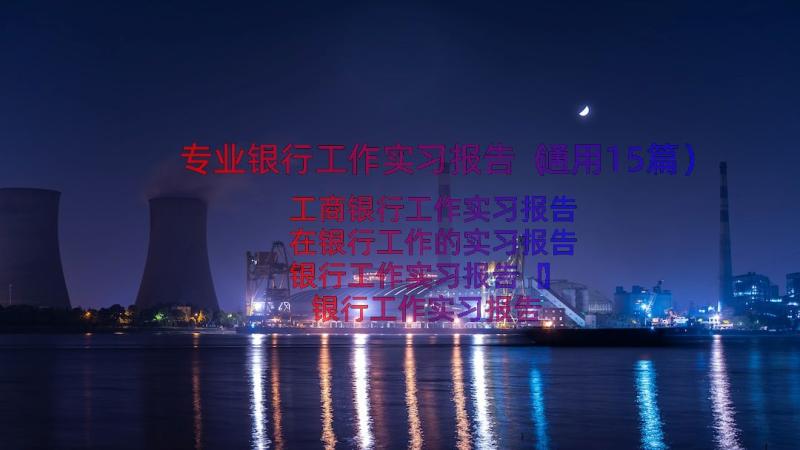 专业银行工作实习报告（通用15篇）