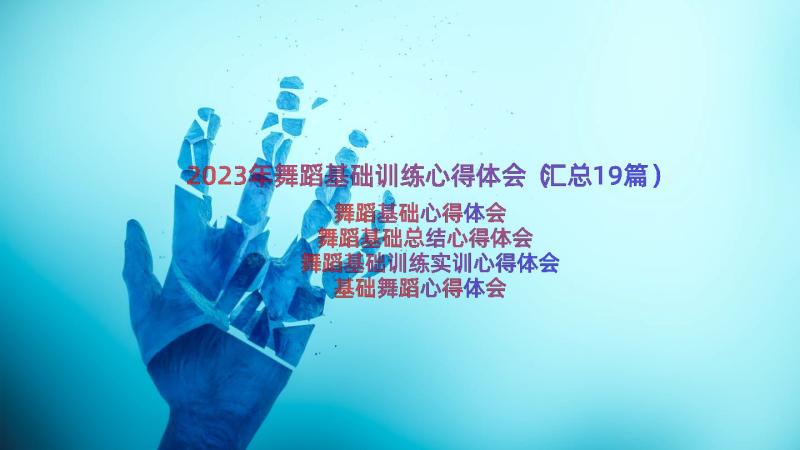 2023年舞蹈基础训练心得体会（汇总19篇）