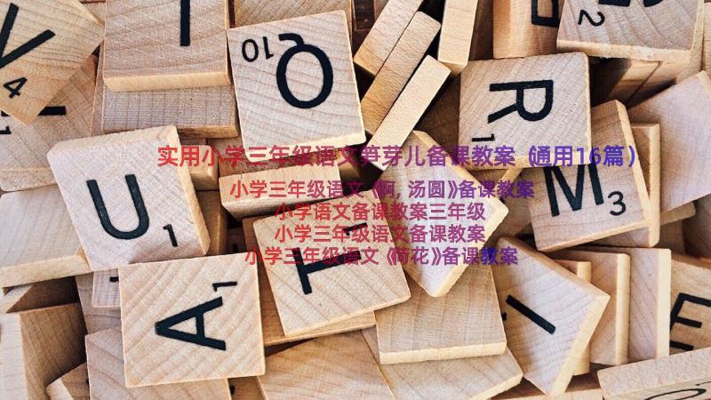 实用小学三年级语文笋芽儿备课教案（通用16篇）