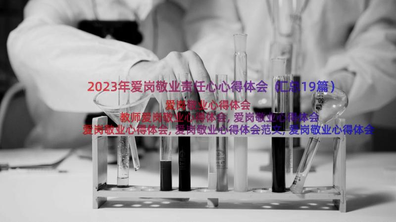 2023年爱岗敬业责任心心得体会（汇总19篇）