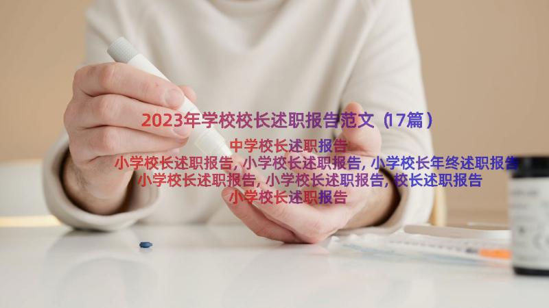 2023年学校校长述职报告范文（17篇）