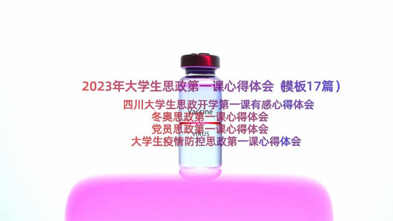 2023年大学生思政第一课心得体会（模板17篇）