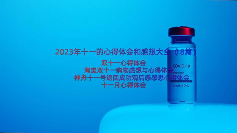 2023年十一的心得体会和感想大全（18篇）