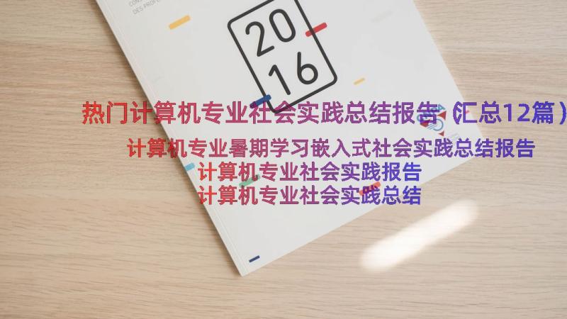 热门计算机专业社会实践总结报告（汇总12篇）