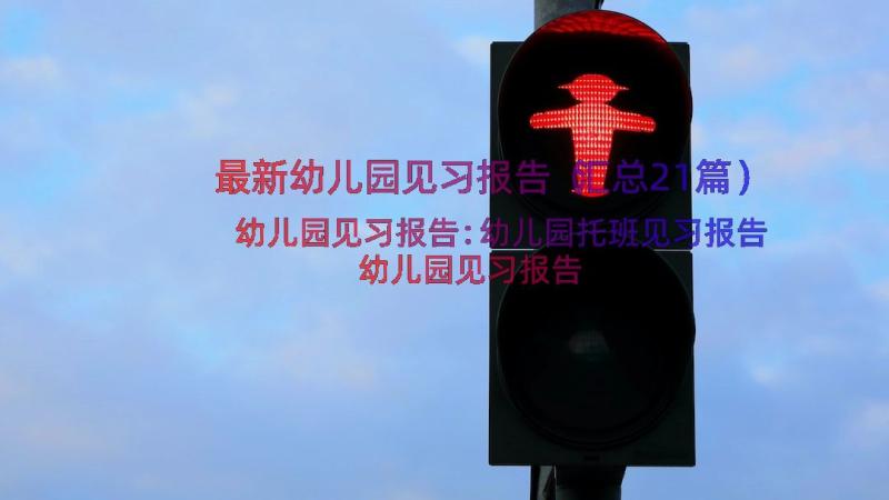 最新幼儿园见习报告（汇总21篇）