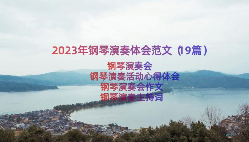 2023年钢琴演奏体会范文（19篇）