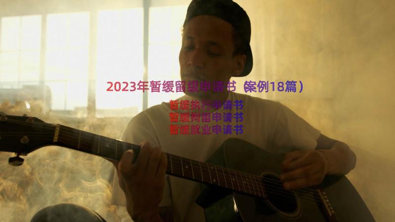 2023年暂缓留级申请书（案例18篇）