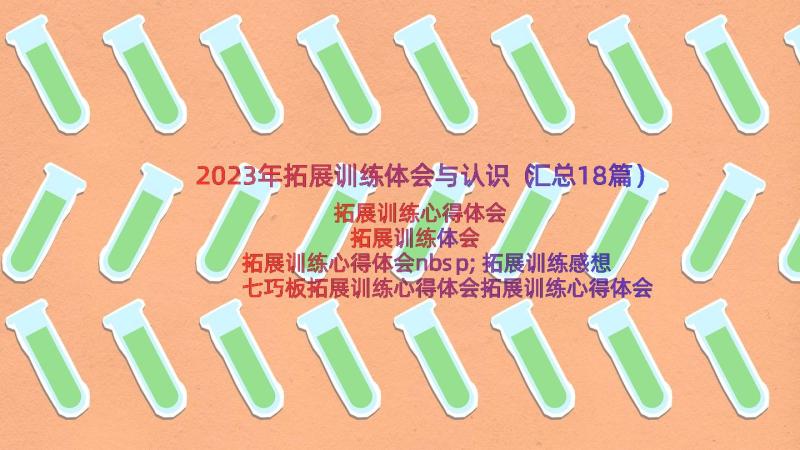 2023年拓展训练体会与认识（汇总18篇）