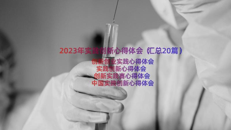 2023年实践创新心得体会（汇总20篇）