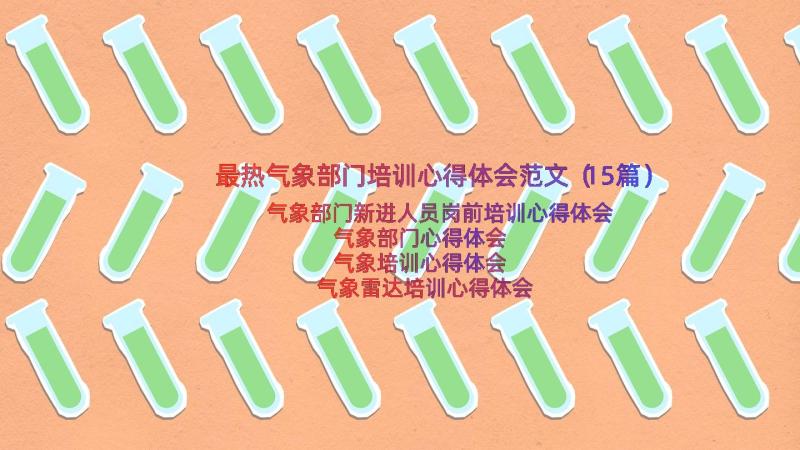 最热气象部门培训心得体会范文（15篇）