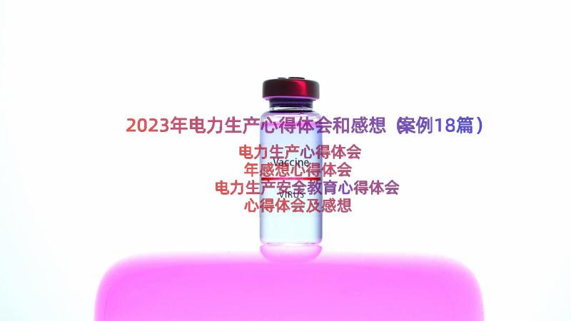 2023年电力生产心得体会和感想（案例18篇）