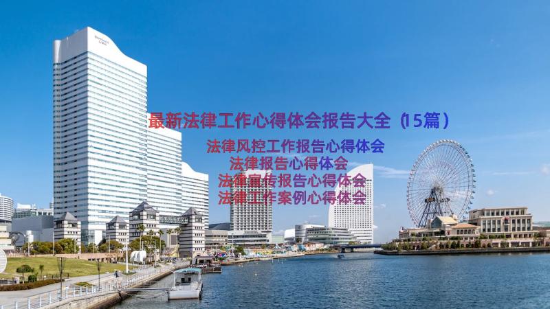 最新法律工作心得体会报告大全（15篇）