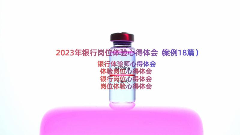 2023年银行岗位体验心得体会（案例18篇）