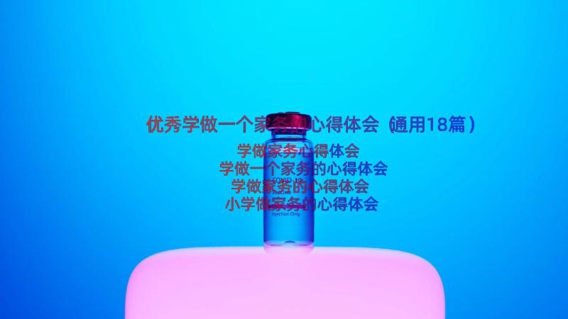 优秀学做一个家务的心得体会（通用18篇）