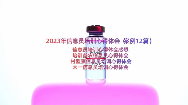 2023年信息员培训心得体会（案例12篇）