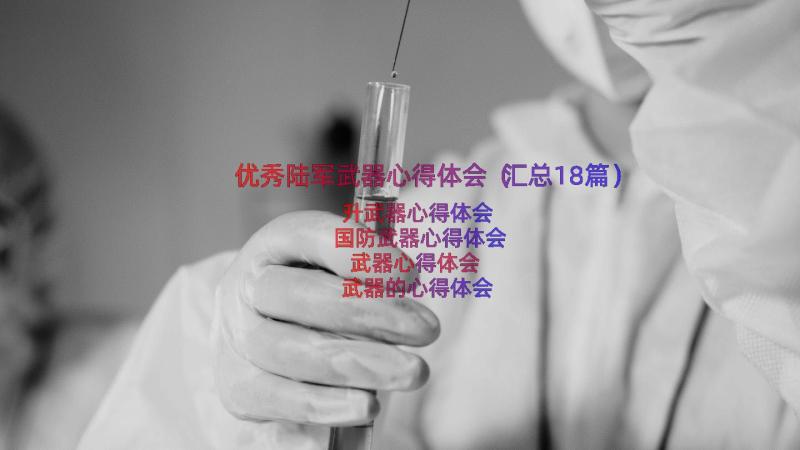 优秀陆军武器心得体会（汇总18篇）