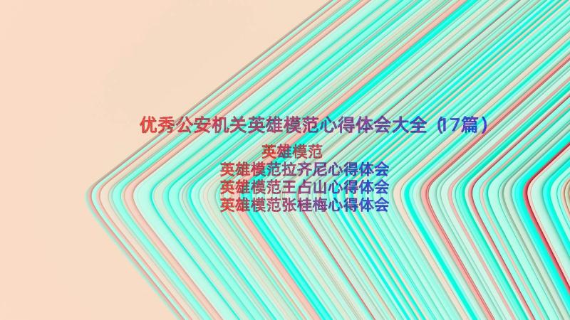 优秀公安机关英雄模范心得体会大全（17篇）