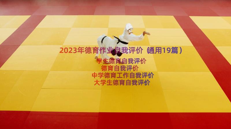 2023年德育作业自我评价（通用19篇）