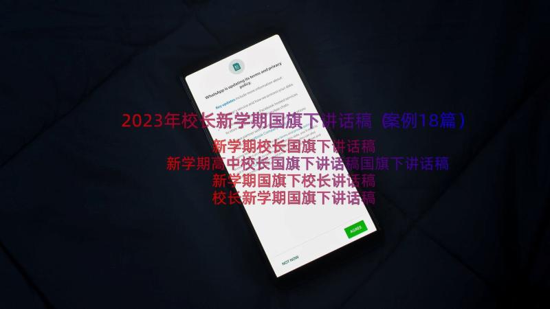 2023年校长新学期国旗下讲话稿（案例18篇）