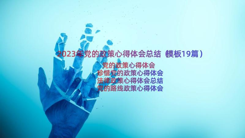 2023年党的政策心得体会总结（模板19篇）