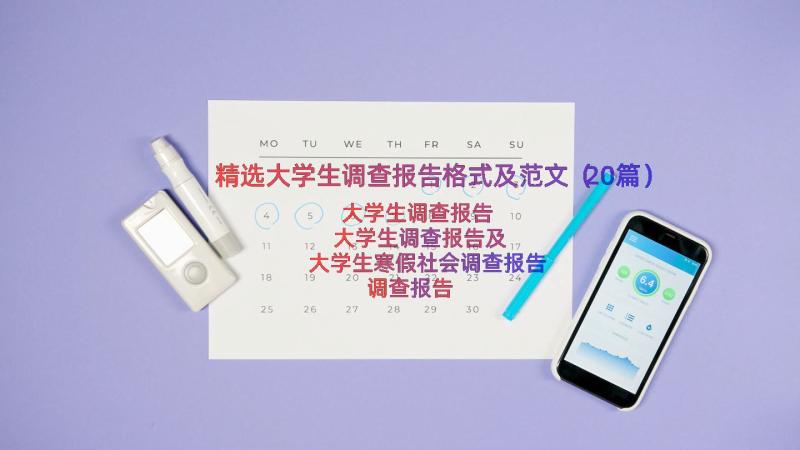 精选大学生调查报告格式及范文（20篇）