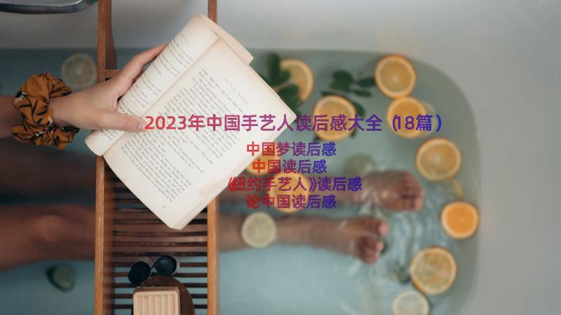 2023年中国手艺人读后感大全（18篇）