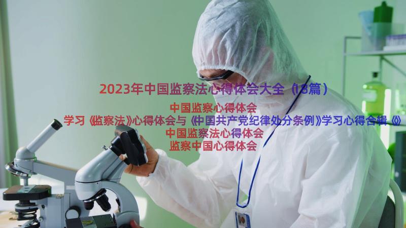 2023年中国监察法心得体会大全（18篇）