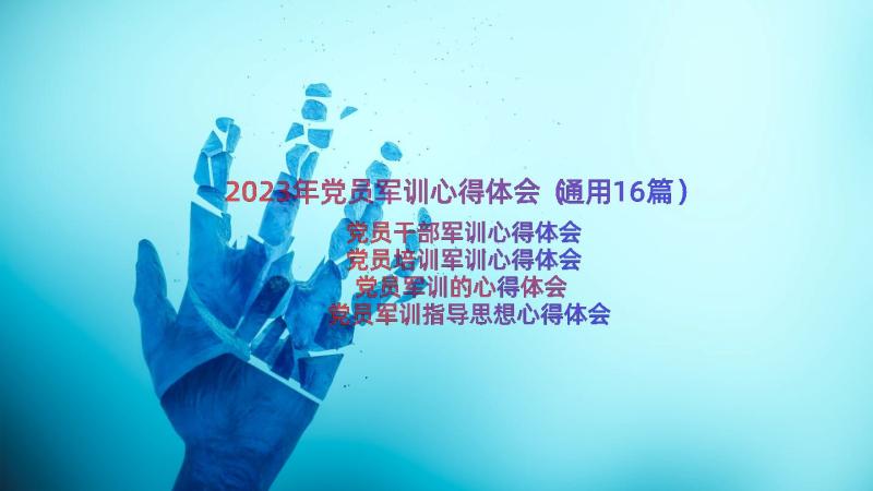 2023年党员军训心得体会（通用16篇）