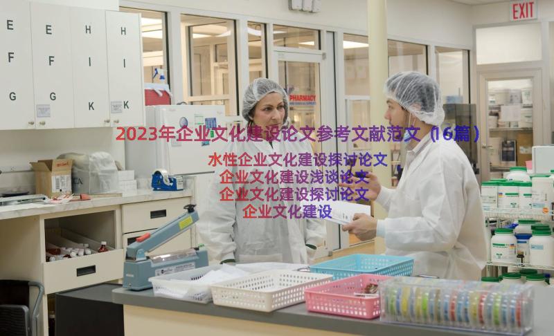 2023年企业文化建设论文参考文献范文（16篇）