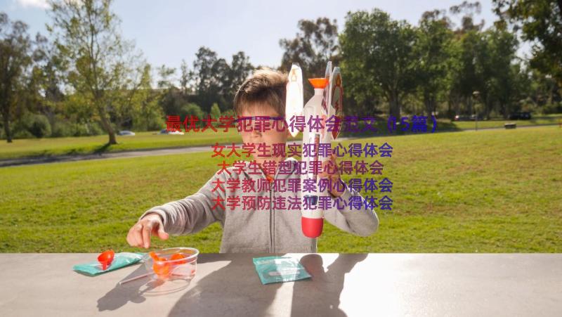 最优大学犯罪心得体会范文（15篇）