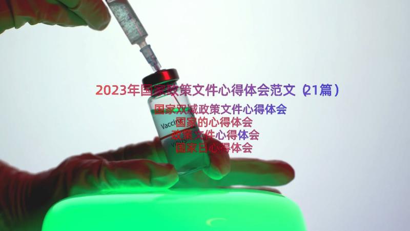 2023年国家政策文件心得体会范文（21篇）