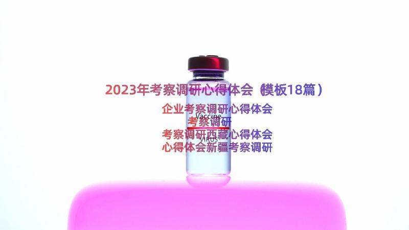 2023年考察调研心得体会（模板18篇）