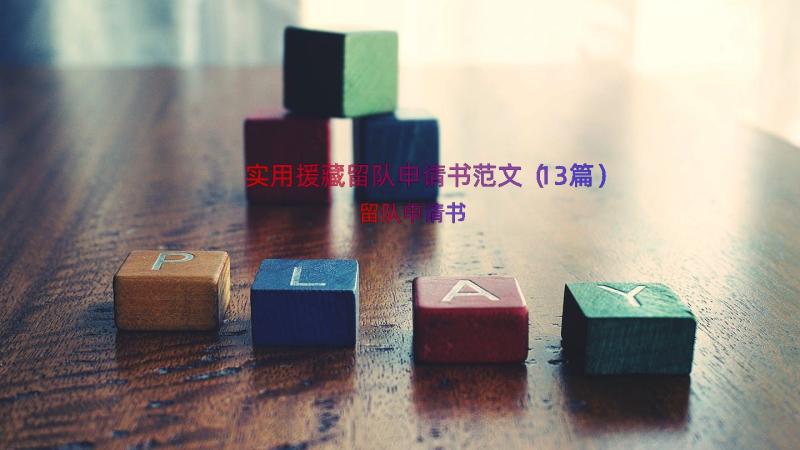 实用援藏留队申请书范文（13篇）