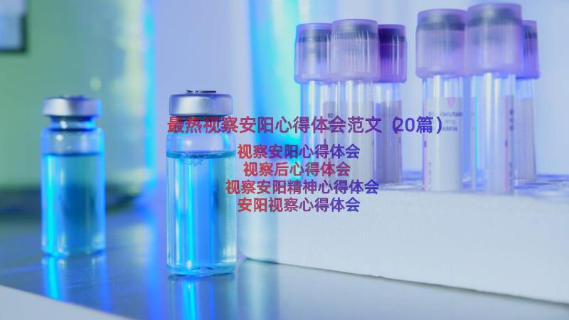 最热视察安阳心得体会范文（20篇）