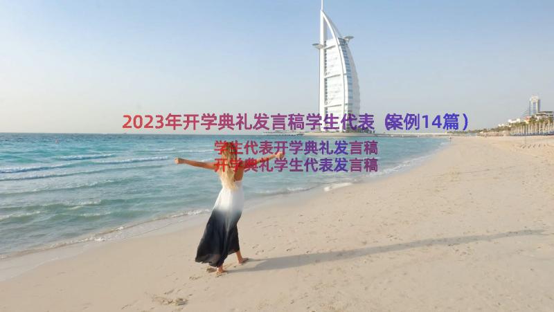 2023年开学典礼发言稿学生代表（案例14篇）