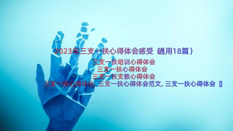 2023年三支一扶心得体会感受（通用18篇）