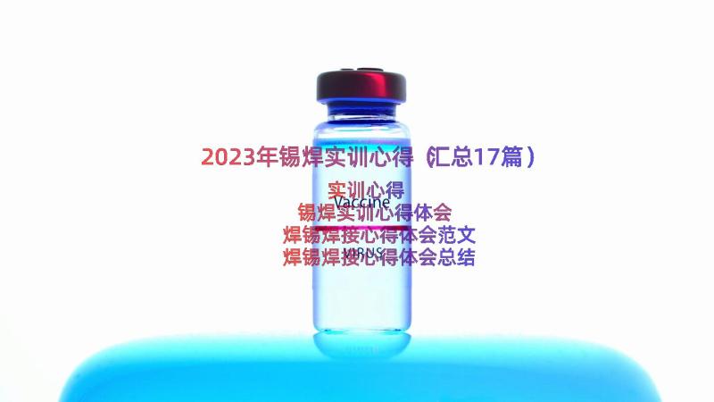 2023年锡焊实训心得（汇总17篇）