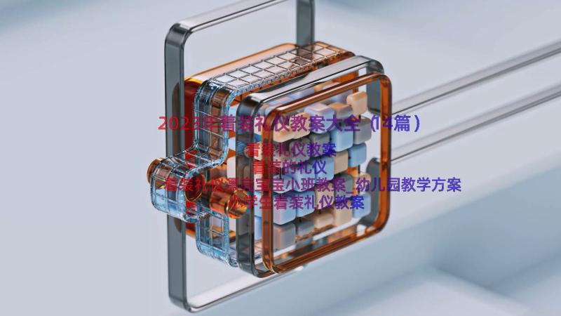 2023年着装礼仪教案大全（14篇）