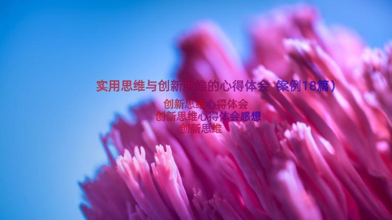 实用思维与创新思维的心得体会（案例18篇）