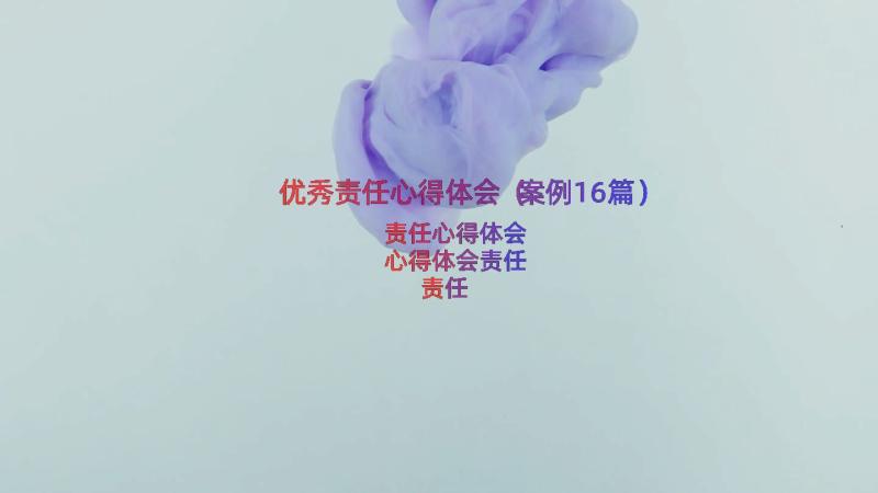 优秀责任心得体会（案例16篇）