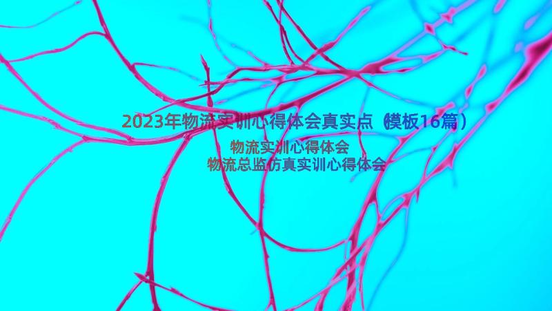 2023年物流实训心得体会真实点（模板16篇）