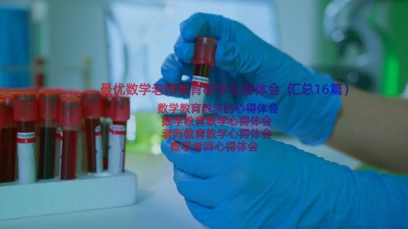 最优数学老师教育教学心得体会（汇总16篇）