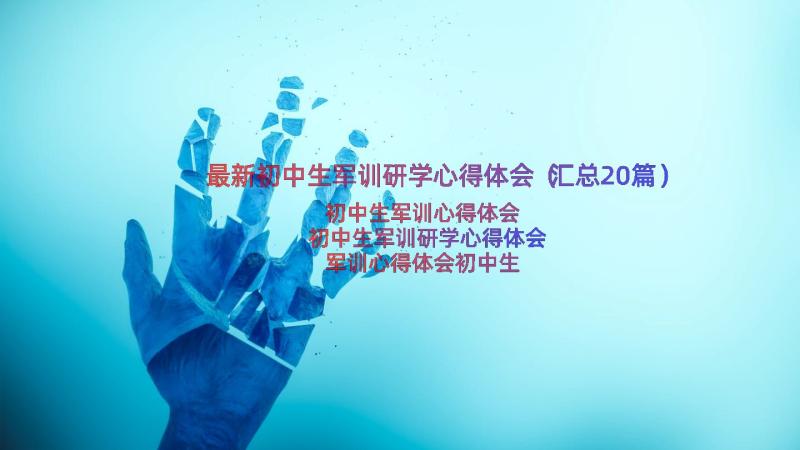 最新初中生军训研学心得体会（汇总20篇）